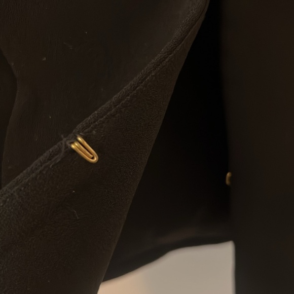 CeCe black blazer jacket with clasp scalloped design long sleeve SZ 12 workwear - Picture 13 of 16